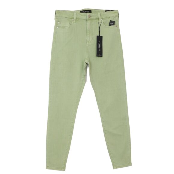 LIVERPOOL High Rise Skinny Jeans 4/27 Spanish Moss Green Stretch NWT B29 - Picture 1 of 5